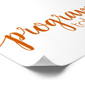 Poster Programmes Simples | Table Automne Orange Tout Évé (Coin)