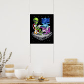 Poster Programmeur Alien spatial (Cuisine)
