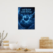 Poster Programmeur Code Lightning Core (Cuisine)
