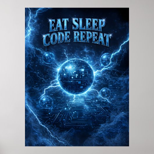 Poster Programmeur Code Lightning Core (Devant)