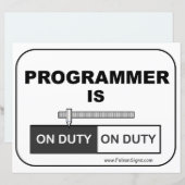 Poster - Programmeur is (Voorkant / Achterkant)