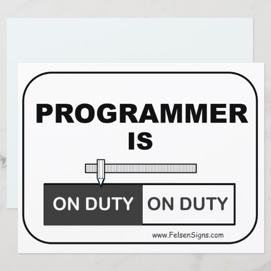 Poster - Programmeur is (Voorkant / Achterkant)