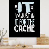 Poster Programmeur juste dans l'informatique pour le cach (Cuisine)
