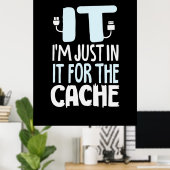 Poster Programmeur juste dans l'informatique pour le cach (Bureau à domicile)