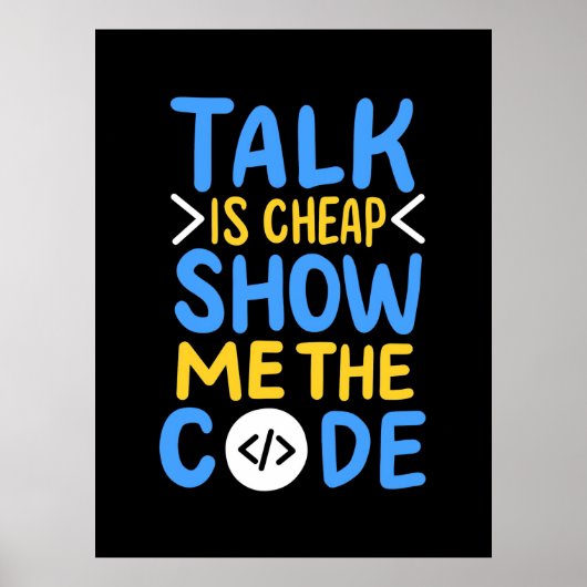 Poster Programmeur Me Montre Le Code (Devant)