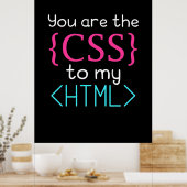 Poster Programmeur Vous Êtes Css À Mon Html (Cuisine)