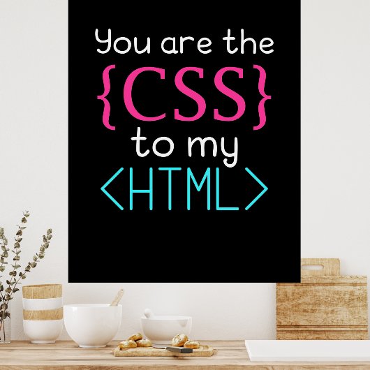Poster Programmeur Vous Êtes Css À Mon Html (Cuisine)