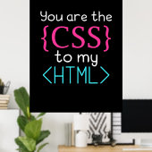 Poster Programmeur Vous Êtes Css À Mon Html (Bureau à domicile)