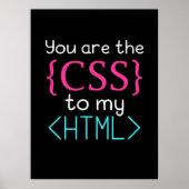 Poster Programmeur Vous Êtes Css À Mon Html (Devant)