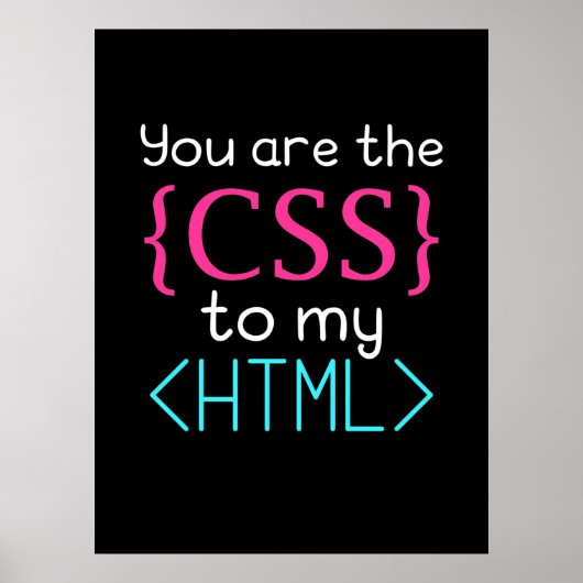 Poster Programmeur Vous Êtes Css À Mon Html (Devant)