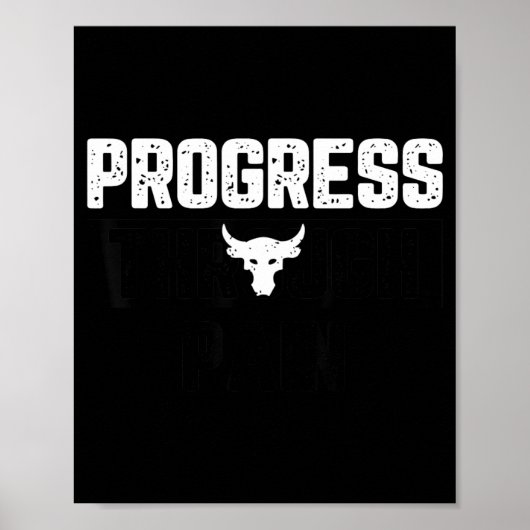 Poster Progrès à travers la douleur (Devant)