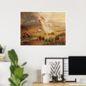 Poster Progrès américain - Destinée manifeste [1873] (Bureau à domicile)