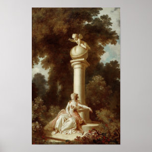 Poster Progrès de l'amour (panneau droit) - Fragonard