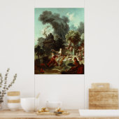 Poster Progrès de l'amour (panneau supérieur) - Fragonard (Cuisine)