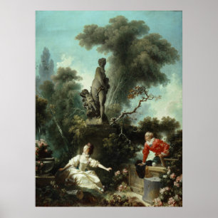 Poster Progrès de l'amour (panneau supérieur) - Fragonard