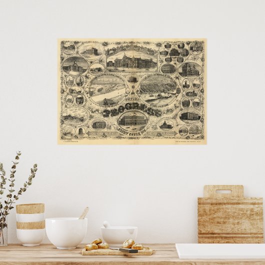 Poster Progrès de Saint-Louis - 1884 (Vogel) BigMapBlog.c (Cuisine)