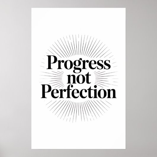 Poster Progrès et non Perfection (Devant)