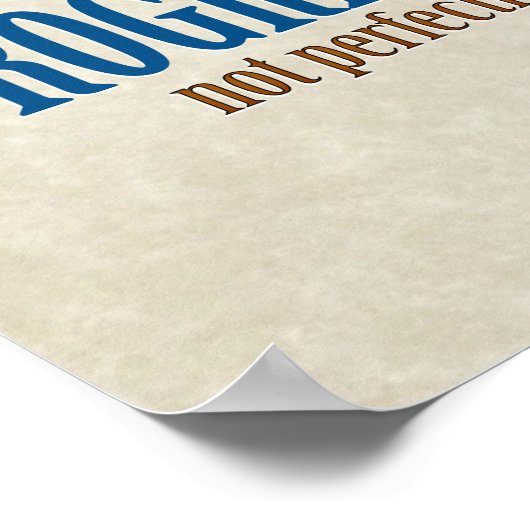 Poster Progrès, pas perfection ! (devis de récupération) (Coin)