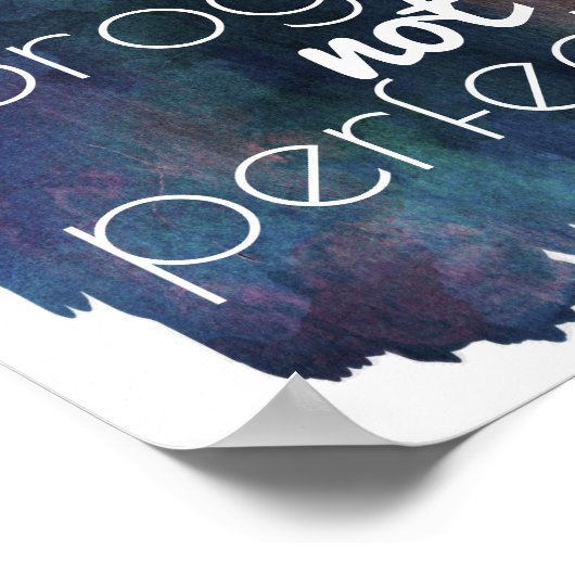 Poster progrès pas perfection motivation positive citatio (Coin)