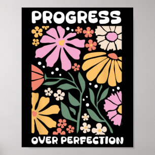 Poster Progrès Plutôt que Perfection Comportement de thér
