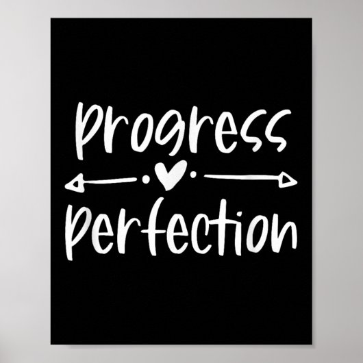 Poster Progrès plutôt que perfection motivationnel  (Devant)