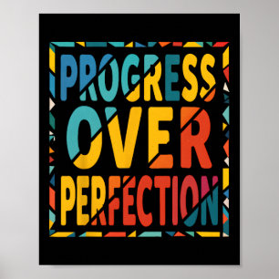 Poster Progrès Plutôt que Perfection Retour à l'école Ens