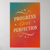 Poster Progrès sur l'affiche de la perfection | Art vibra (Devant)