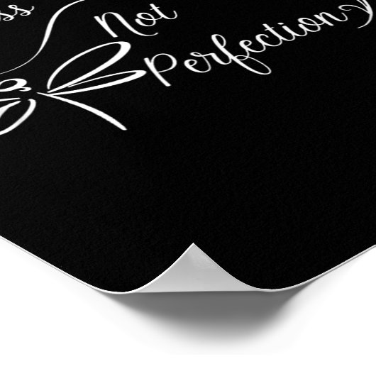 Poster Progress Not Perfection Motivational Design (Coin)