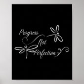 Poster Progress Not Perfection Motivational Design (Devant)