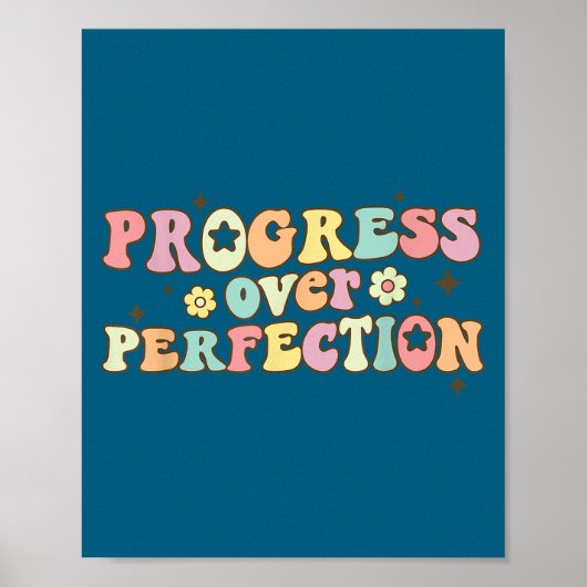 Poster Progress Over Perfection Motivational Back To Scho (Devant)