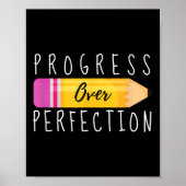 Poster Progress Over Perfection Motivational Back To Scho (Devant)