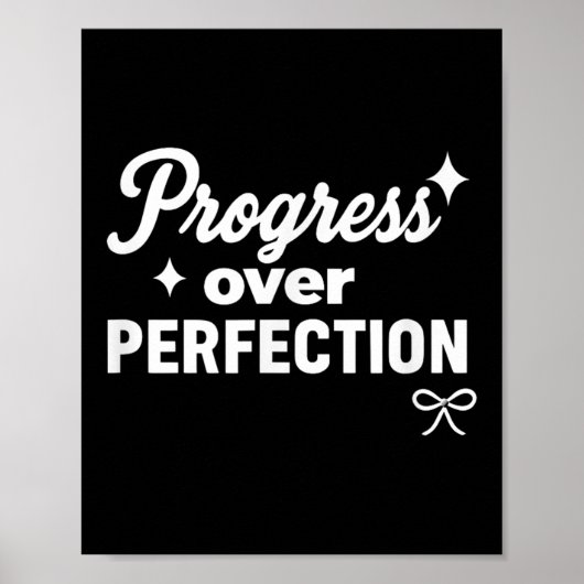 Poster Progress Over Perfection Motivational Christian Se (Devant)