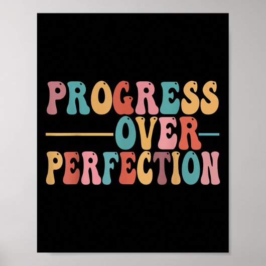 Poster Progress Over Perfection Motivational Teacher For  (Devant)