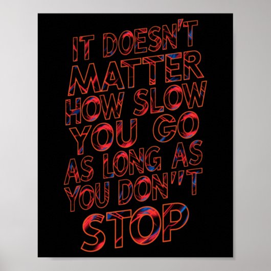 Poster Progression constante Continuer d'avancer (Devant)
