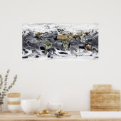 Poster Projection cylindrique équidistale (Cuisine)