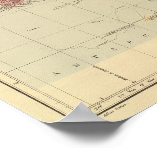 Poster Projection de World Mercator (Coin)