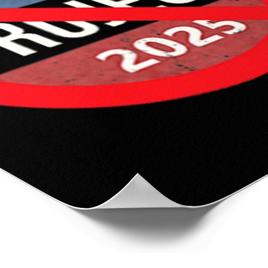 Poster Projet 2025 Anti Trump 2 Side Back &amp ; Front (Coin)