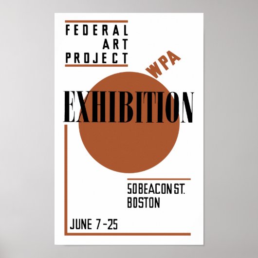 Poster Projet d'art fédéral Exposition WPA (Devant)