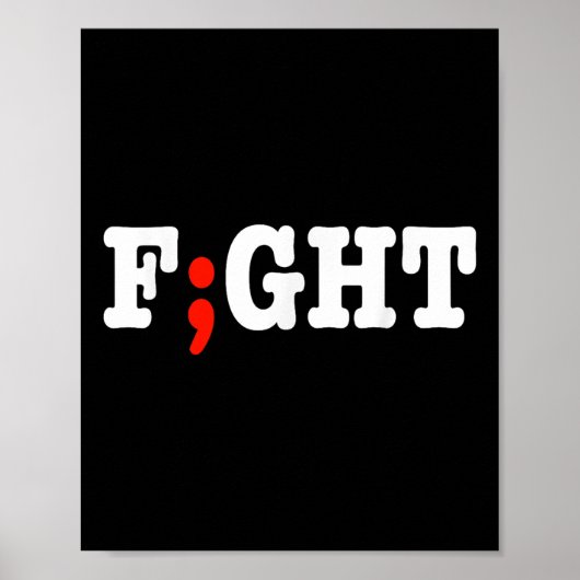 Poster Projet de lutte contre la dépression ; point-virgu (Devant)