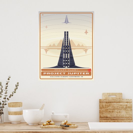 Poster Projet Futurisme Rétro Jupiter (Cuisine)