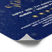 POSTER Prom senior Junior, Étoiles de nuit, bleu,  (Coin)