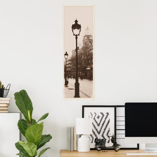 Poster Promenade à Barcelone (Bureau à domicile)