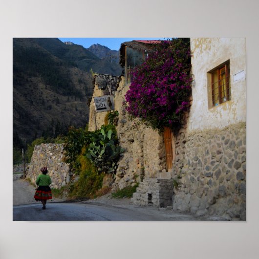 Poster Promenade à Ollantaytambo, Pérou (Devant)