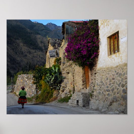 Poster Promenade à Ollantaytambo, Pérou (Devant)