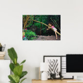 Poster Promenade à vélo dans la forêt (Bureau à domicile)