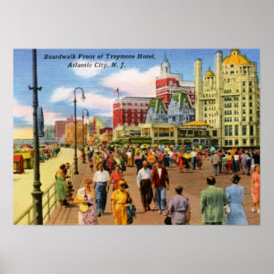 Poster Promenade, Atlantic City Vintage
