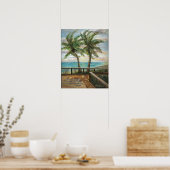 Poster Promenade avec deux palmes - Psaumes 134:8b (Cuisine)