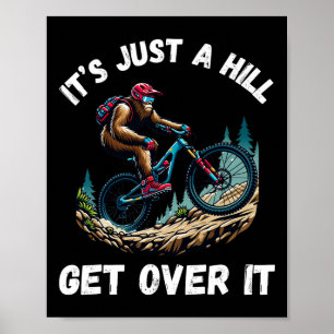 Poster Promenade Bigfoot Vélo Tout Terrain Drôle Sasquatc