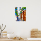 Poster Promenade Cordoba's Alley - Espagne (Cuisine)