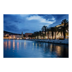 Poster Promenade de Split en Croatie